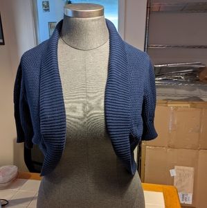Cropped navy cardigan